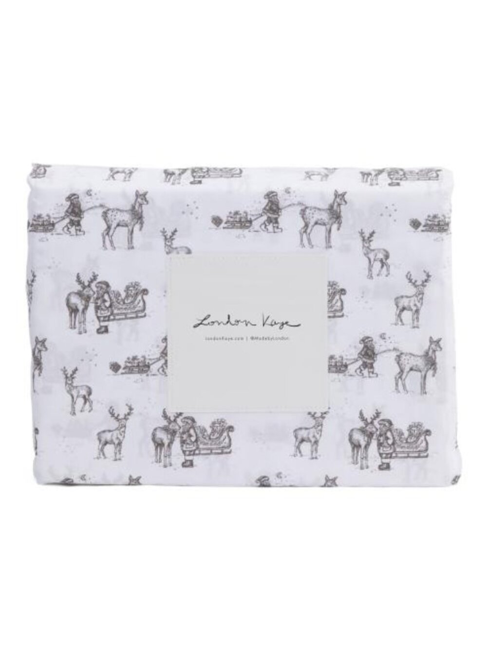 LONDON KAYE Narnia Santa Sleigh Sheet Set